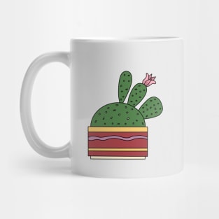 Cute Cactus Design #60: Cactus WIth Beautiful Flower Mug